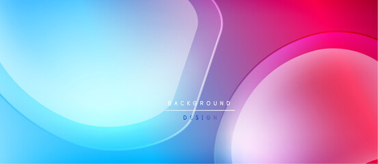 Abstract gradients blend, creating flowing shapes. Vivid blues transition to pinks, purple hues dominate center. Modern design element.