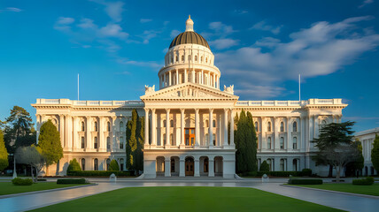 Obraz premium California State Capitol Building in Sacramento on a Sunny Day