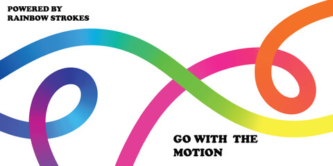 Obraz premium Colorful 3D Abstract Ribbon Wave Background with Dynamic Gradient Swirls and Flowing Rainbow Lines – Futuristic Motion Effect Vector Design for Digital Art, Web Interface, Modern Posters, UI Elements,