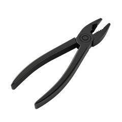 Pliers. black plier isolated on white background. Electrician tool isolated on white or transparent background. banner design. Electrician equipment 