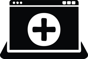Obraz premium browser tab plus symbol icon vector illustration.browser, click, document, icon set, lifestyles, message, illustration, vector, agreement, clipboard, cyberspace, horizontal, interface, mail, medicine,