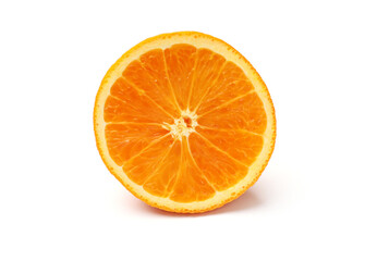 Half of fresh orange isolated on white