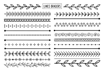 Hand-Drawn Doodle Divider & Border Set: Sketchy Lines for Bullet Journals & Planners

