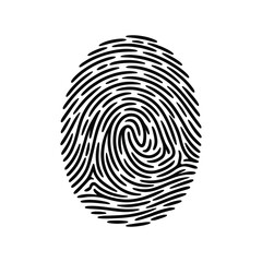 Fingerprint Lock Vector Icon, Secure Digital Identity Logo with Biometric Scan Symbol for Cybersecurity, Privacy Protection, and Access Authentication on Transparent Background