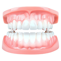 Obraz premium Realistic 3D Model of Healthy Human Teeth and Gums isolated on transparent background.