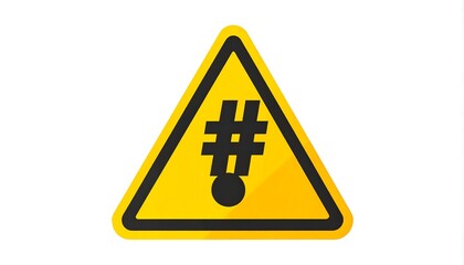 Warning sign, musical sharp symbol