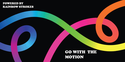 Elegant Abstract Vector Background Featuring Vibrant 3D Rainbow Gradient Lines, Smooth Flowing Ribbon Shapes, Dynamic Swirling Curves, and Futuristic Color Waves – Perfect for Digital Artwork, Poster 