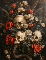 Baroque Gothic Floral Still Life
