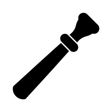 Solid black nightstick or billy club with distinct rounded handle