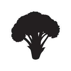 broccoli and cauliflower vector icon silhouette vegetable illustration