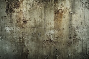 Obraz premium Weathered concrete wall. Cracked, stained, and textured surface