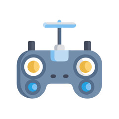 Flat icon image of drone controller on a black background