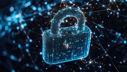 Digital lock in a network of glowing points