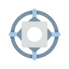 Abstract flat design vector illustration of a target icon