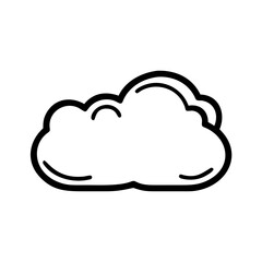 Cloud computing concept icon: a stylized symbol in the sky, illustrating data communication and network technology
