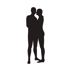 Couple silhouette, romance, love, relationship