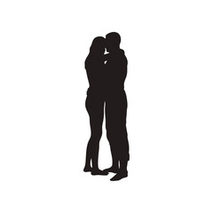 Couple silhouette, romance, love, relationship