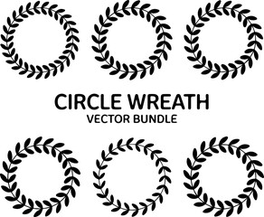 Elegant Circle Laurel Wreath Vector Bundle