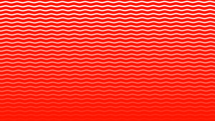 Red and white gradient seamless pattern with wavy lines. Gradient background with wavy horizontal stripes.