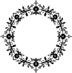 Elegant Sunflower Vine Tattoo ornament Frame