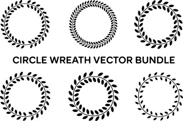Elegant Circle Laurel Wreath Vector Bundle