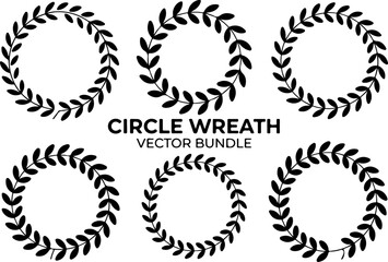 Elegant Circle Laurel Wreath Vector Bundle