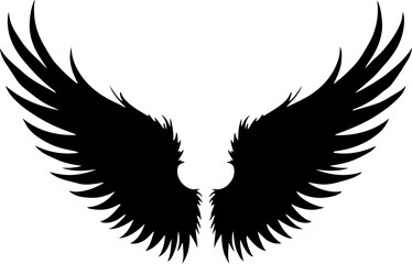 Obraz premium Fallen Angel Wings Tattoo design