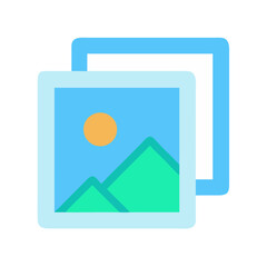 Pictures icon representing media files and photo albums