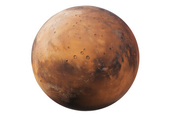 Mars Planet Isolated on White Background. Mars Globe Astronomy Illustration PNG.