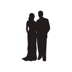 Couple silhouette, romance, love, relationship