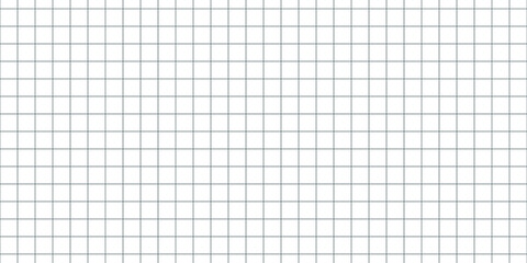 Seamless grid paper pattern. Geometric background with thin square lines, perfect for a student exercise book, notebook page, technical drawing or mathematical graph concept, vector illustration.