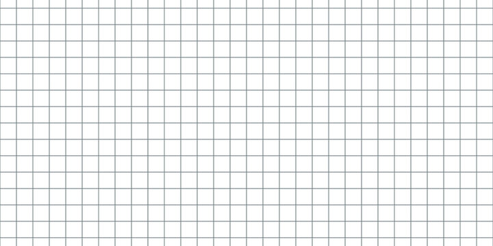 Seamless grid paper pattern. Geometric background with thin square lines, perfect for a student exercise book, notebook page, technical drawing or mathematical graph concept, vector illustration.