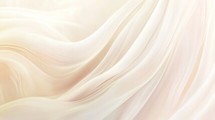 Elegant abstract background with soft wavy folds of light cream fabric texture