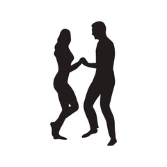 Couple silhouette, romance, love, relationship