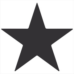 Star Sillouette Vector Isloated On White Background