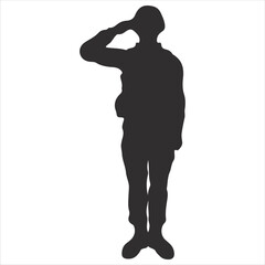 Black Sillouette Vector Isloated On White Background