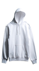 White hooded sweatshirt with front pocket and drawstring hoodie clothing