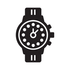 Retro Chronograph Wristwatch Illustration Vector Design