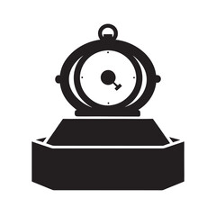 Marine Chronometer Antique Timepiece Vector Art