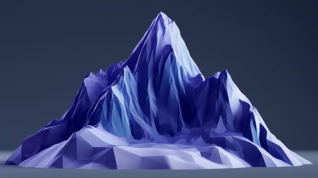 Abstract low poly mountain landscape animation for graphic design projects and presentations