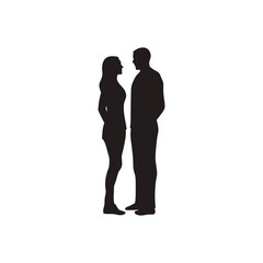 Couple silhouette, romance, love, relationship