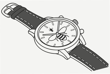 vector illustration of wristwatch