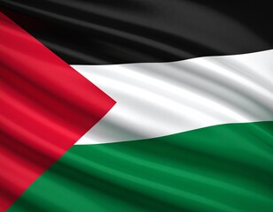 Obraz premium Waving Palestinian Flag - Symbol of Heritage and Hope