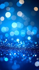 Blue bokeh glitter background