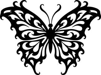 butterfly tattoo design tribal, tattoo, design vector