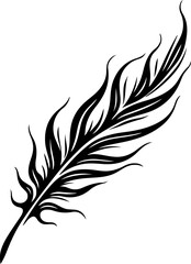 Obraz premium Tribal Feather Tattoo design vector graphics