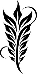Obraz premium Tribal Feather Tattoo design vector graphics
