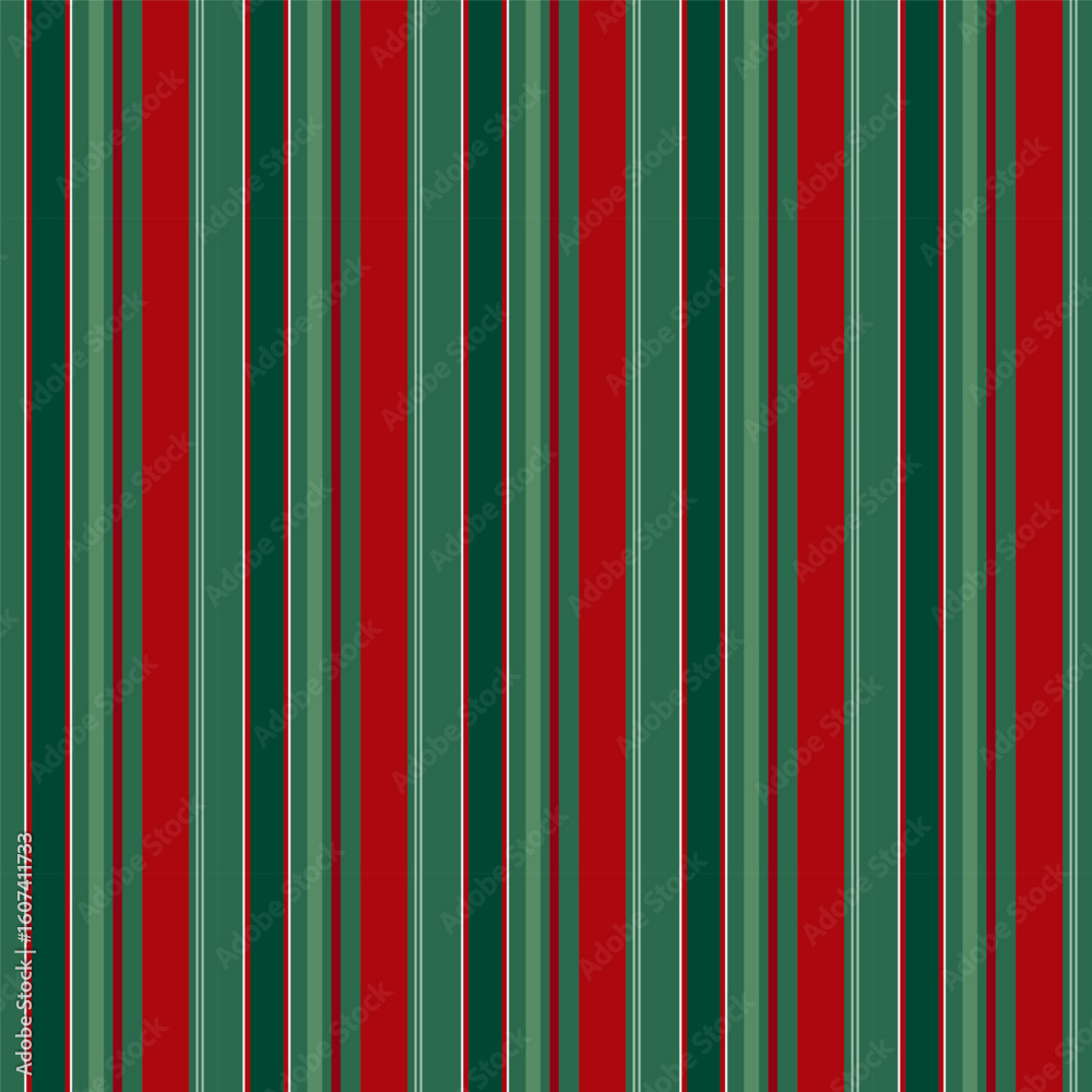 Wall mural seamless striped pattern in green and red.vertical stripes lines abstract repeat pattern for christm