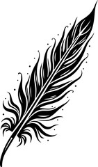 Obraz premium Tribal Feather Tattoo design vector graphics