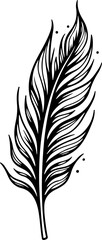 Obraz premium Tribal Feather Tattoo design vector graphics
